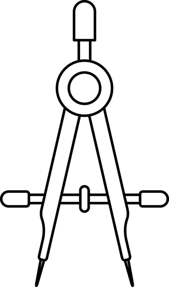 Creative icon for geometric element is compass. vector