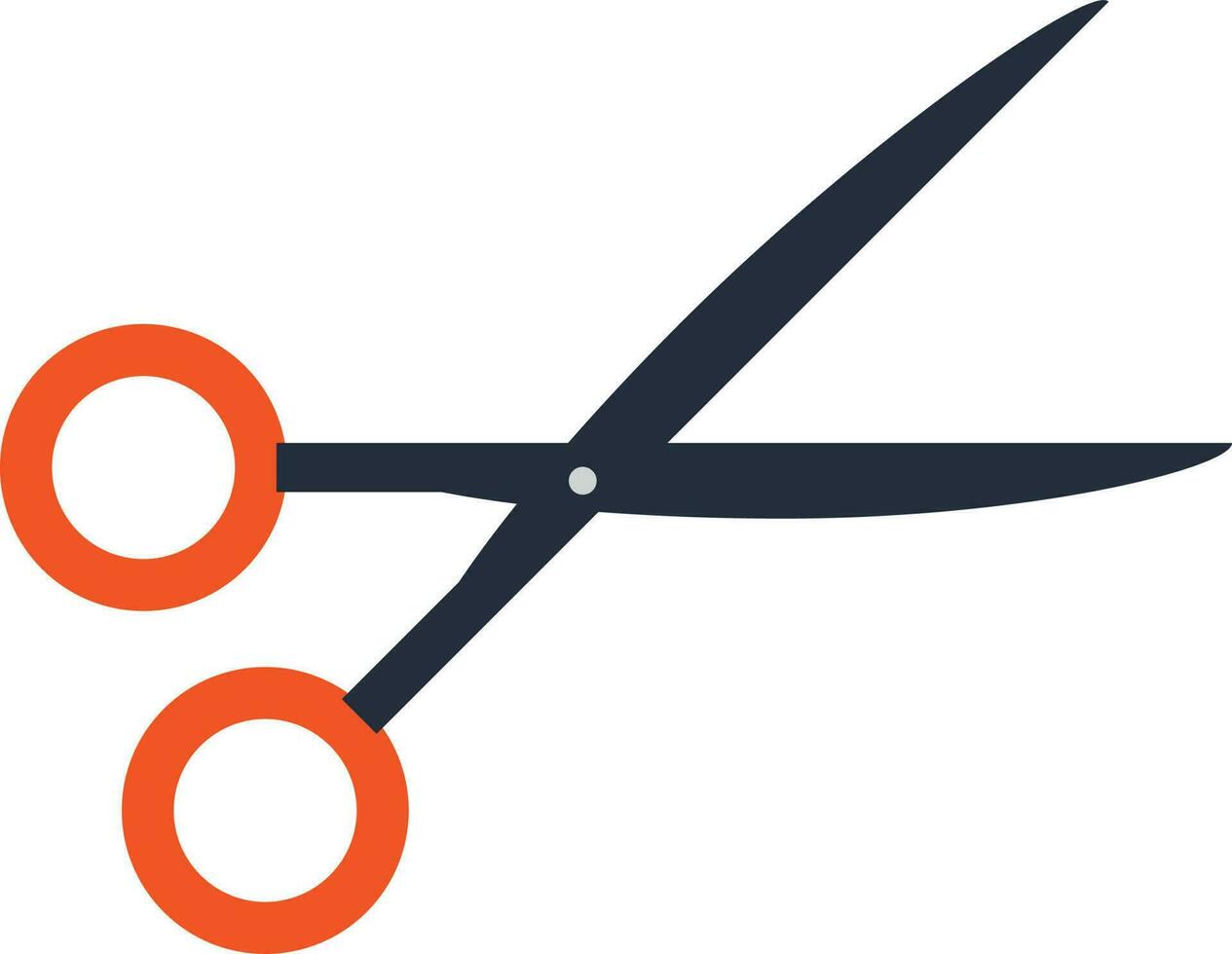 Color icon of scissor for cutting. vector