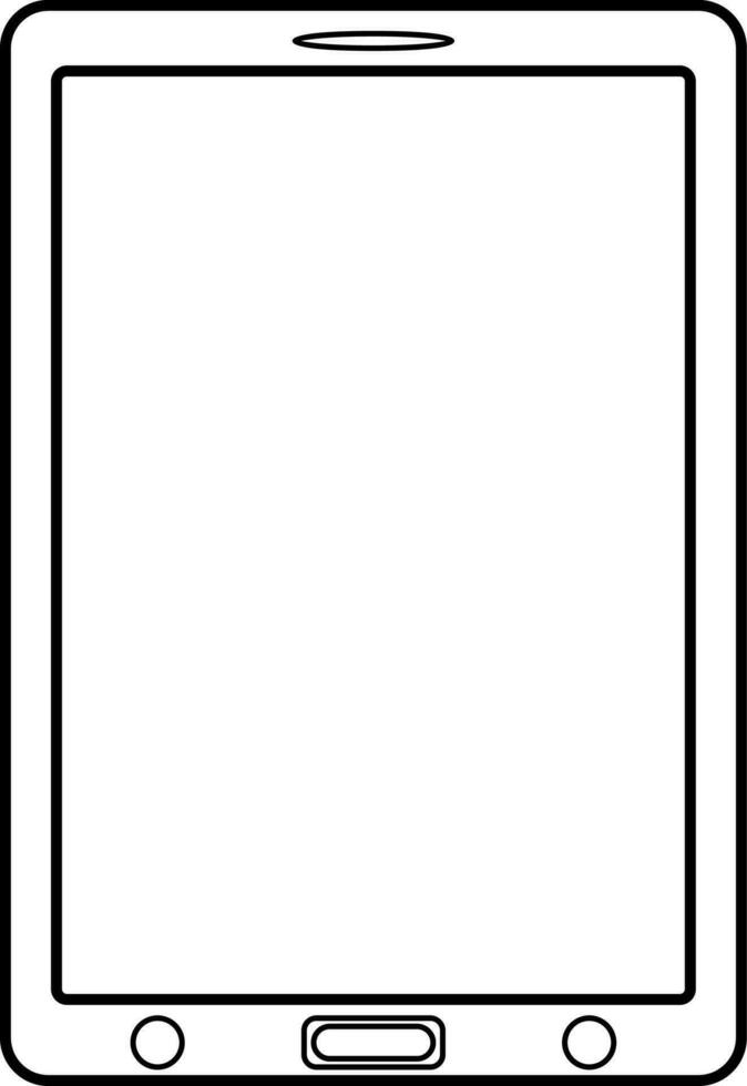 Illustration of mobile phone icon with blank screen. vector
