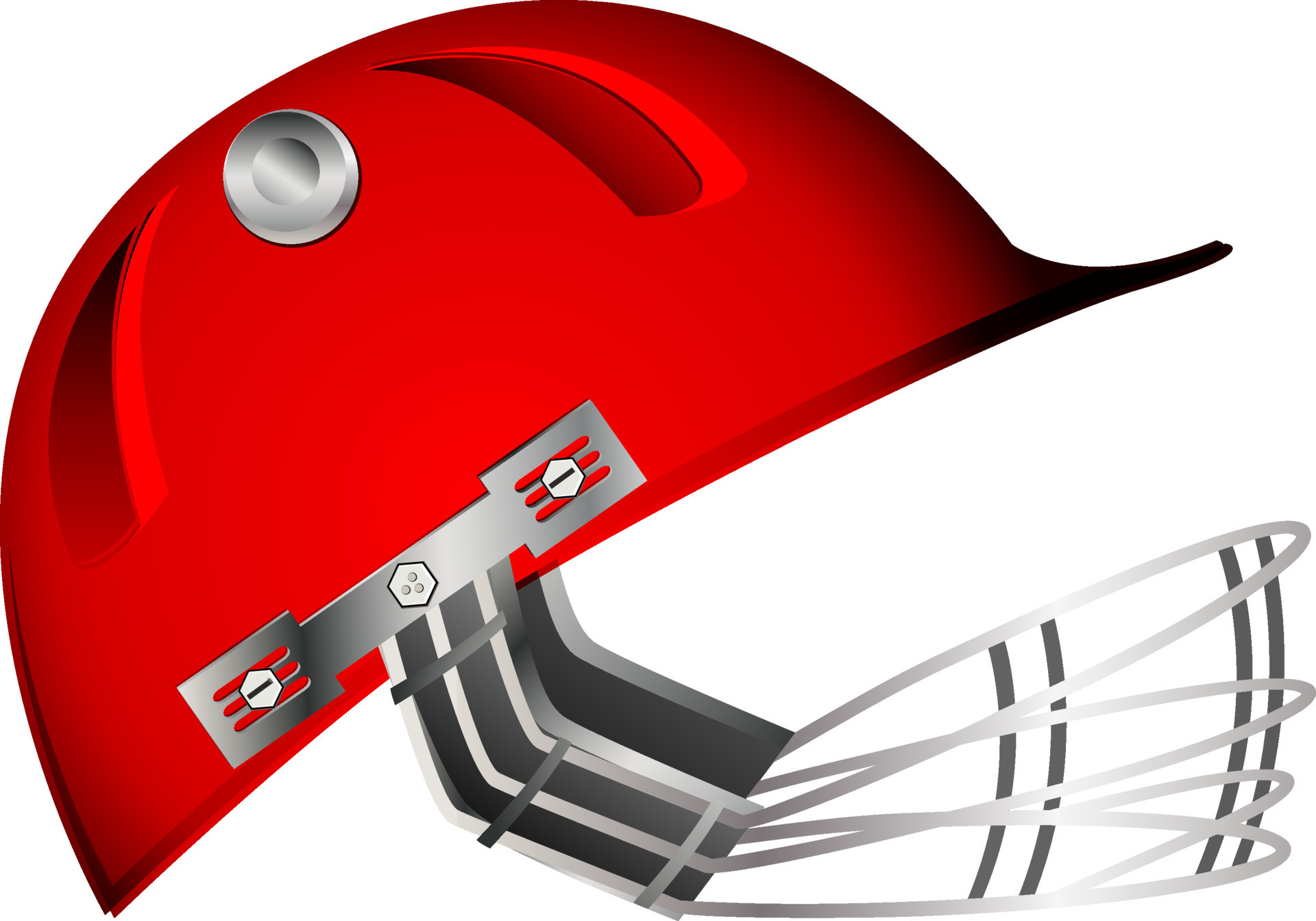 Side view of a cricket helmet. 24289370 Vector Art at Vecteezy