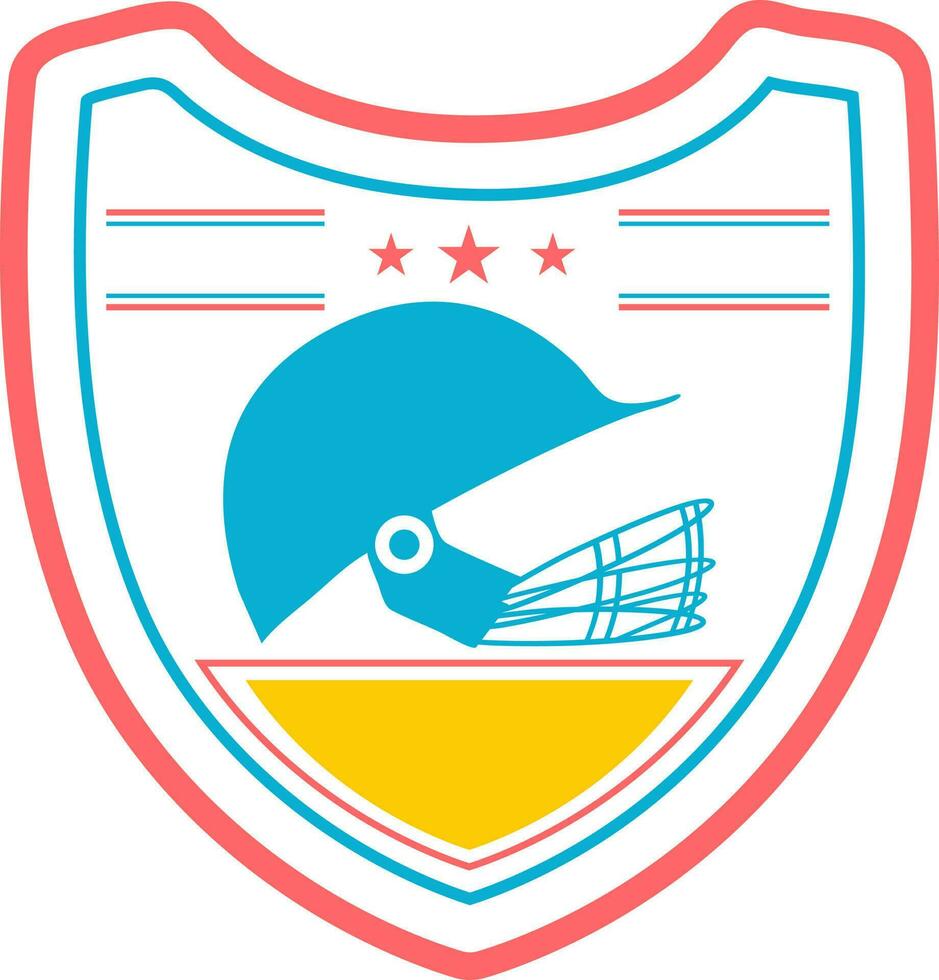 Flat illustration of shield for Cricket. vector