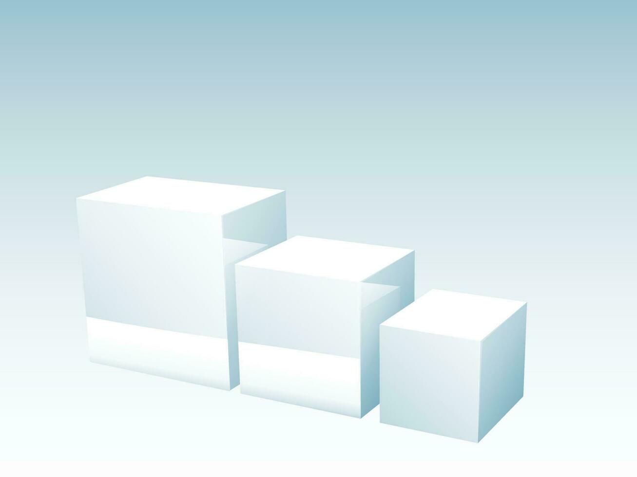3D view of a statistical bar chart. vector
