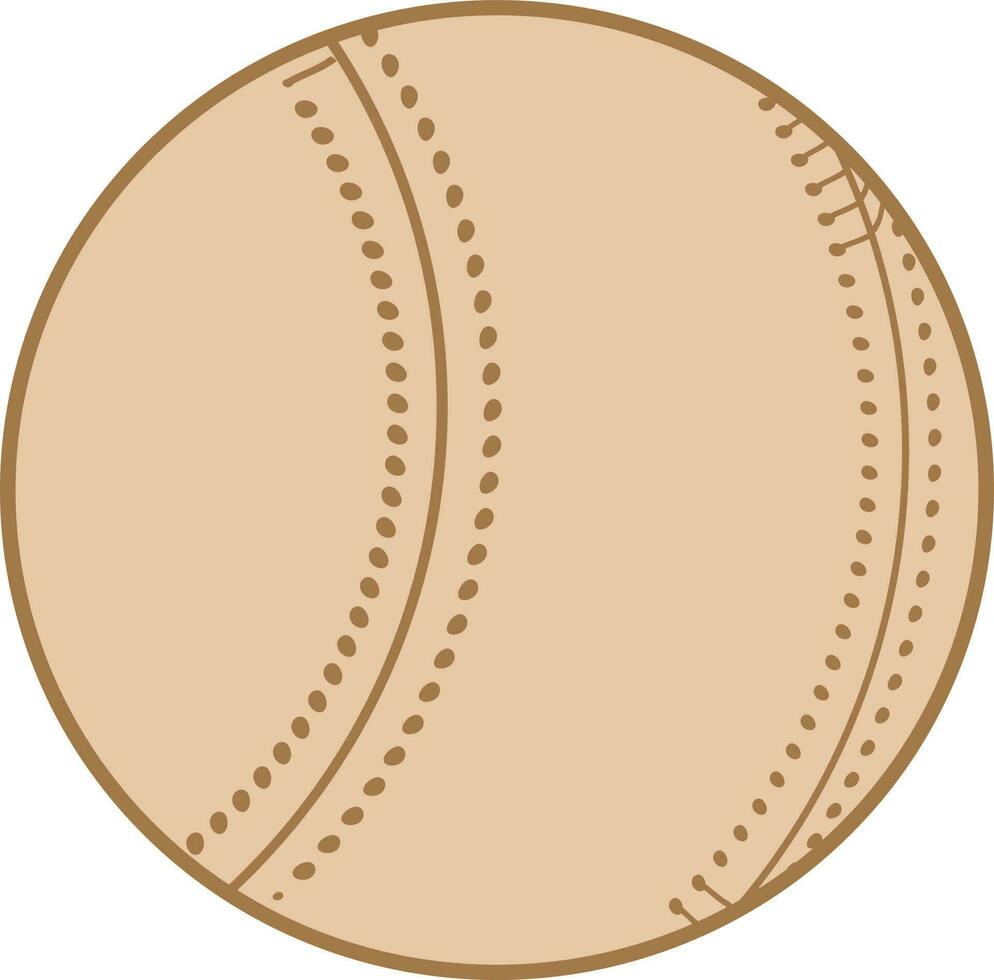 Isolated icon of a cricket ball. vector