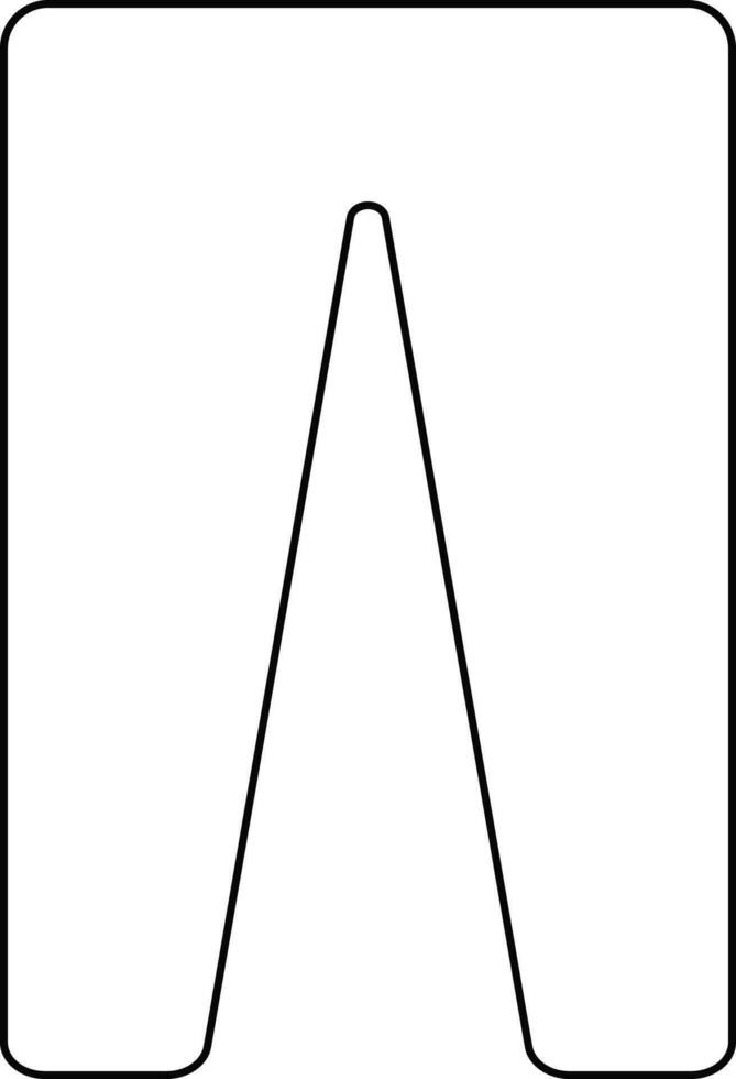Black line art pant on white background. vector