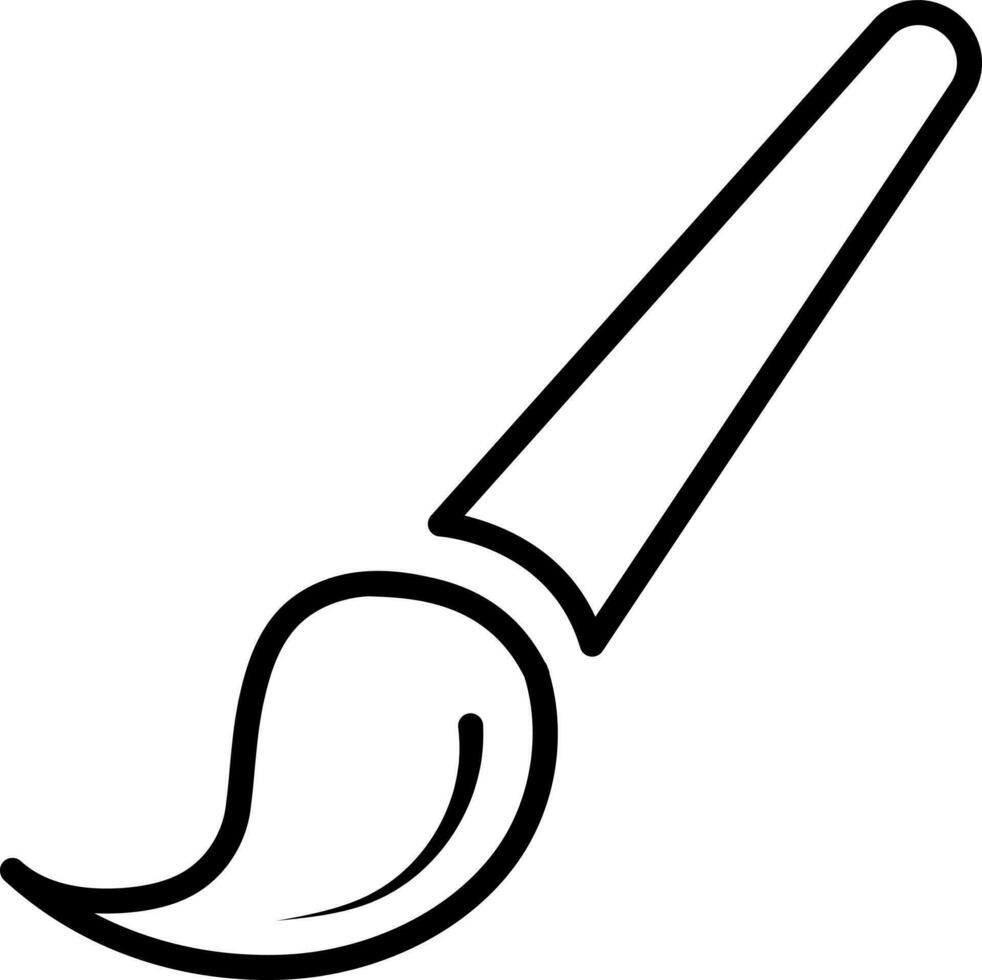 Flat illustration of a paint brush. vector