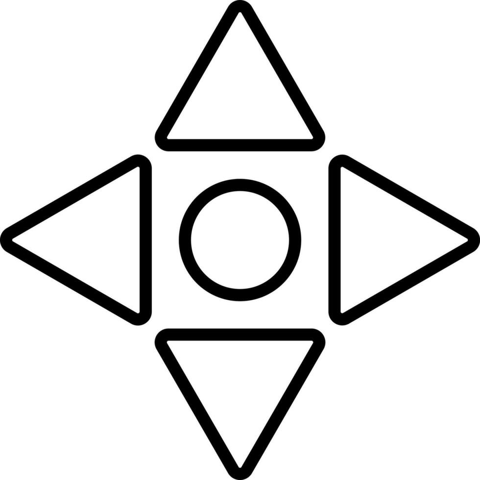 Move cursor icon in black and white color. vector