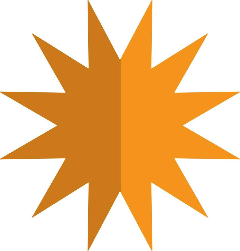 Blank sticker in orange color. vector