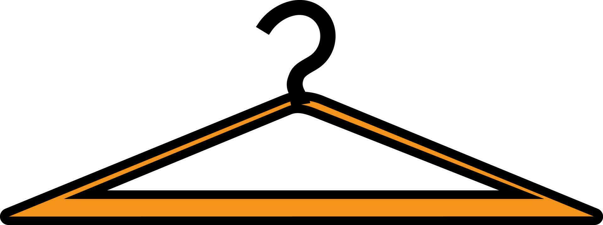 Blank hanger in orange color. vector