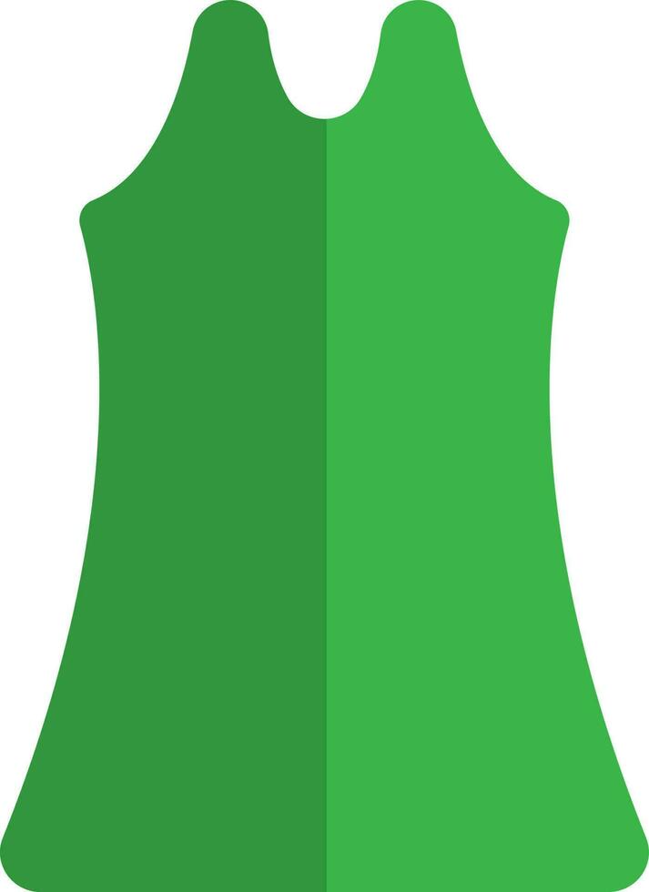 Illustration of a green dress. vector