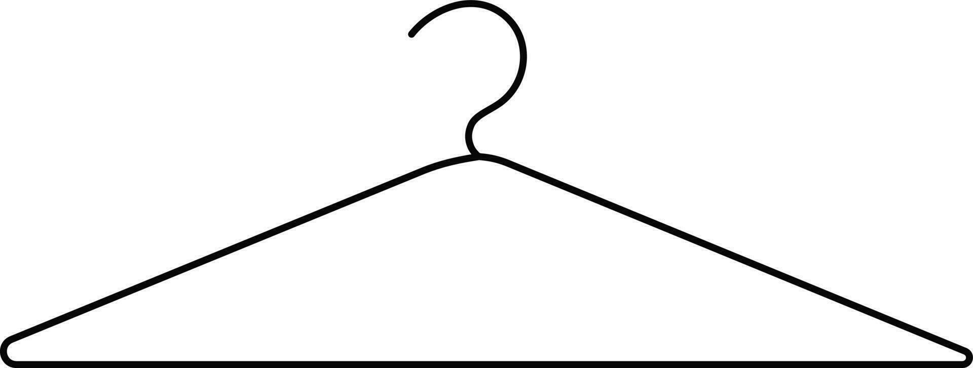 Blank hanger in black line art. vector