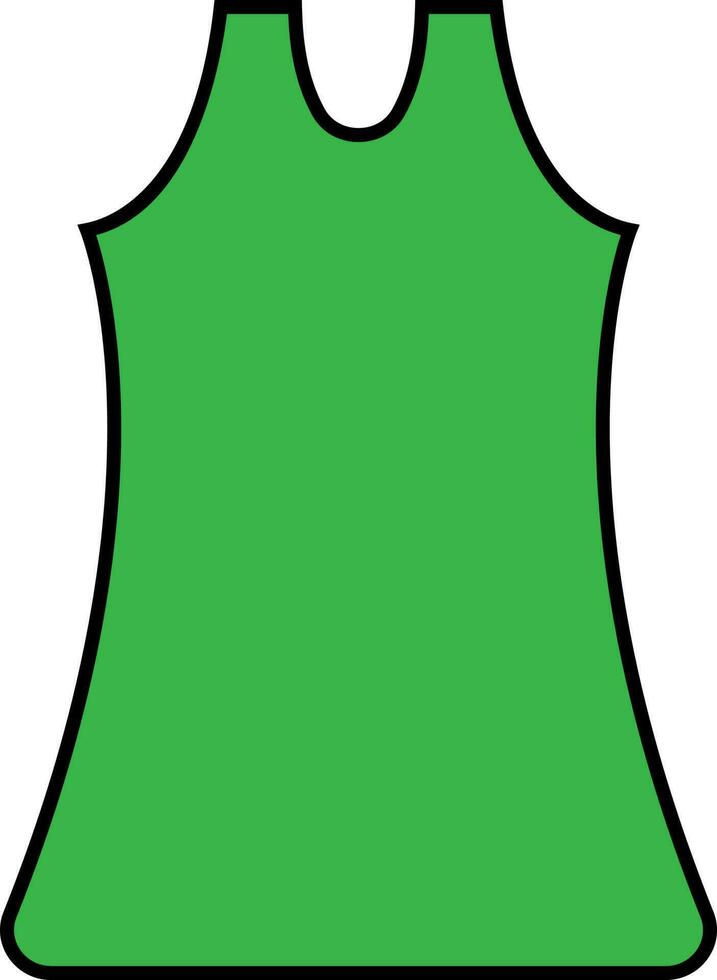 ilustración de un verde vestido. vector