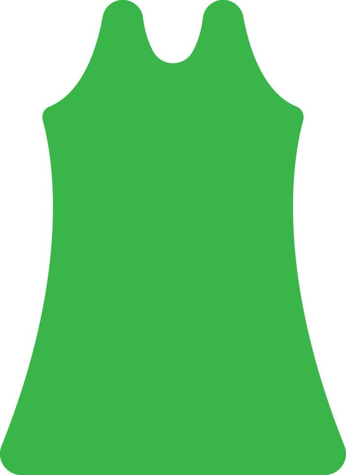 Illustration of a green dress. vector