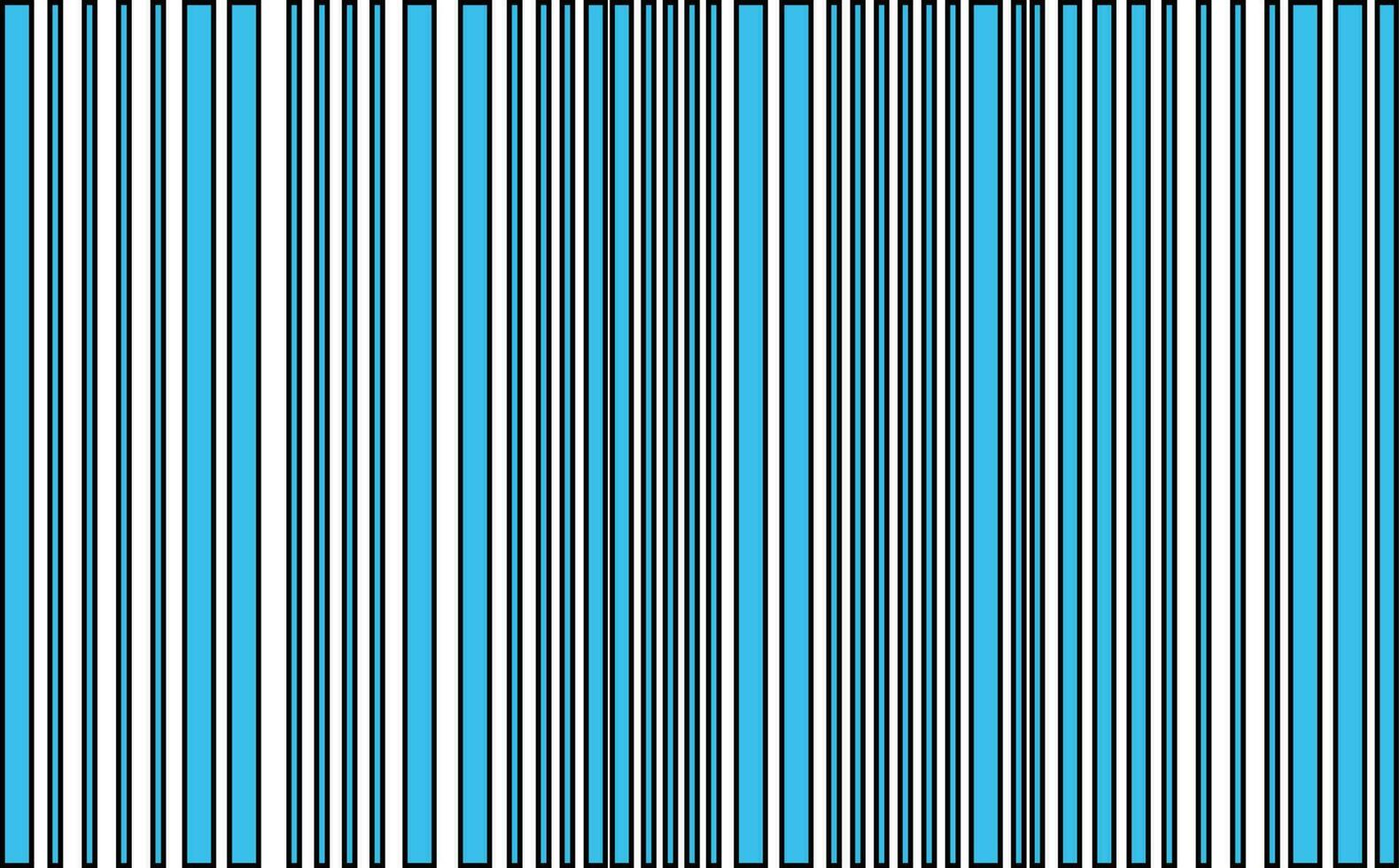 Blue and black bar code on white background. vector