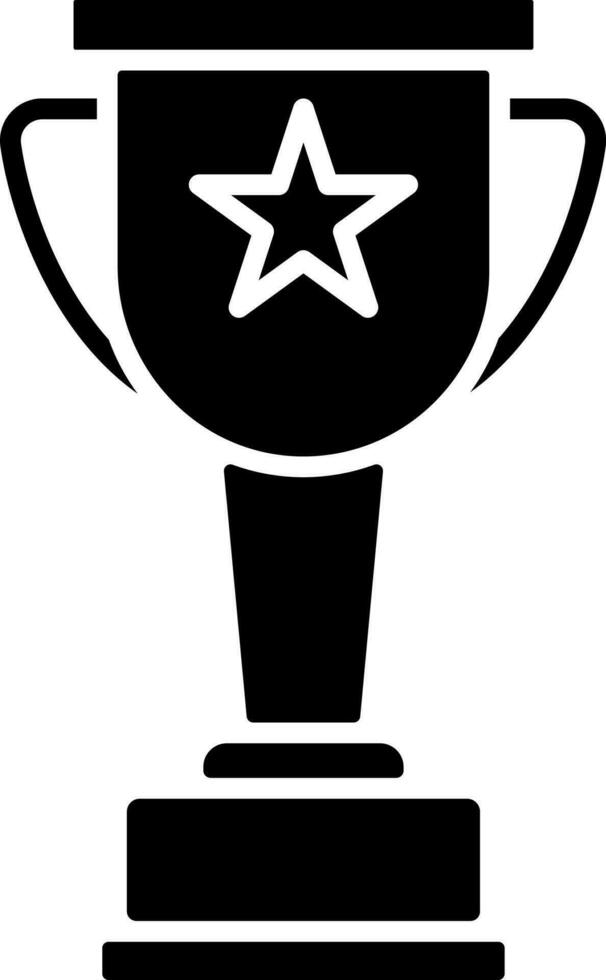 Sign or symbol of trophy cup in flat style. vector