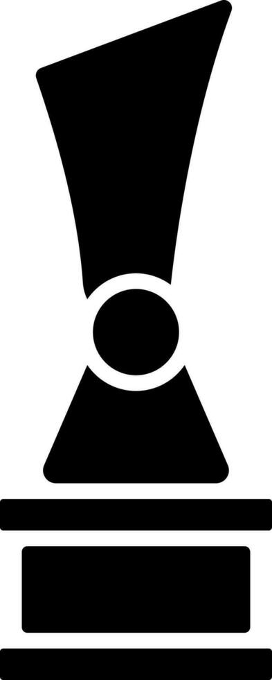 Trophy or award glyph icon isloated in Black and White color. vector