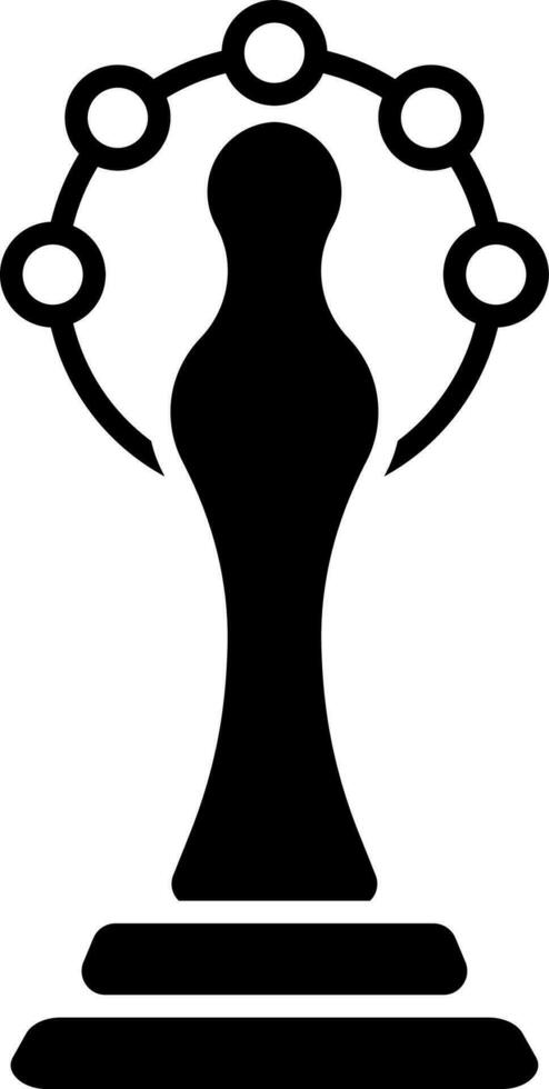 Illustration of trophy or award icon in flat style. vector