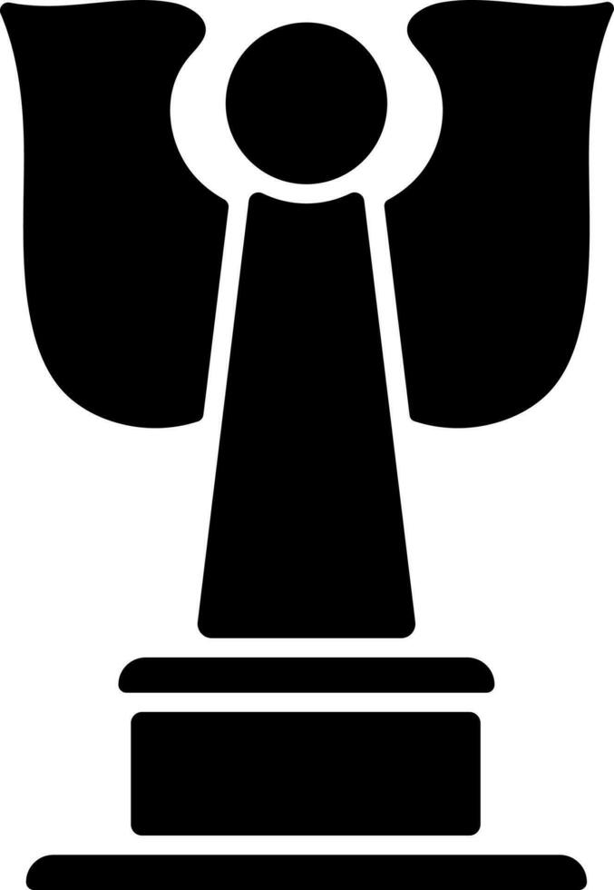 Flat style icon of trophy or award. vector