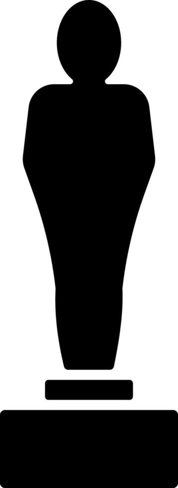 Glyph icon of trophy or award. vector
