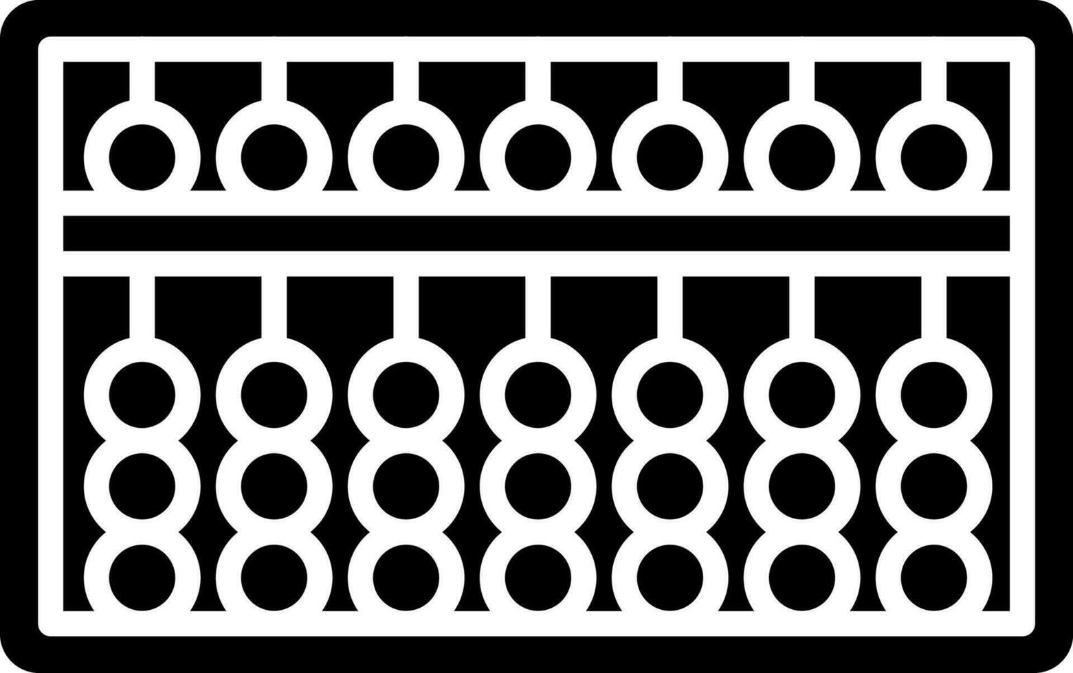 Glyph illustration of abacus icon or symbol. vector