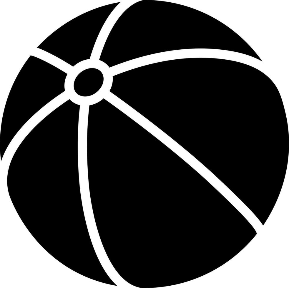 Black and White illustration of ball icon or symbol. vector