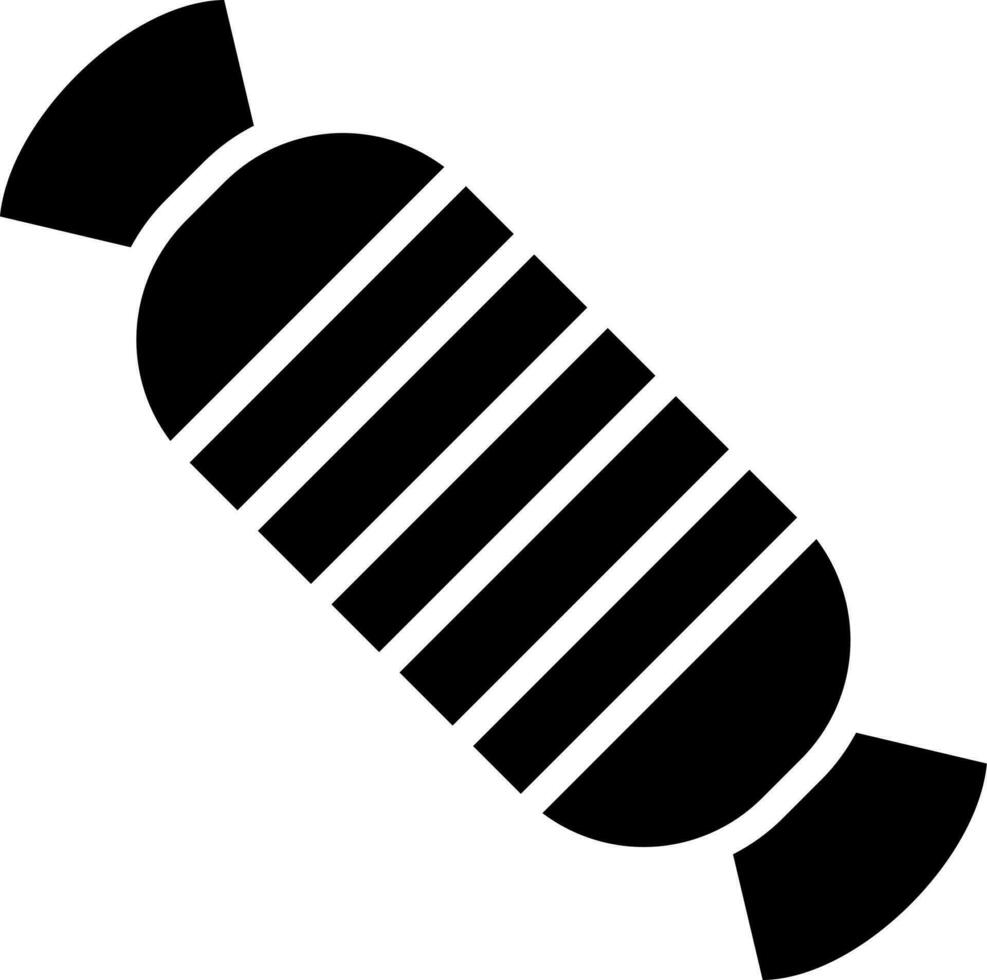 Isolated candy icon in glyph style. vector