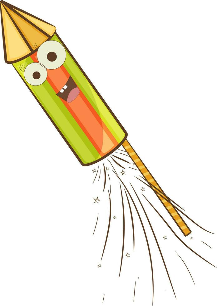 Character of a rocket. vector