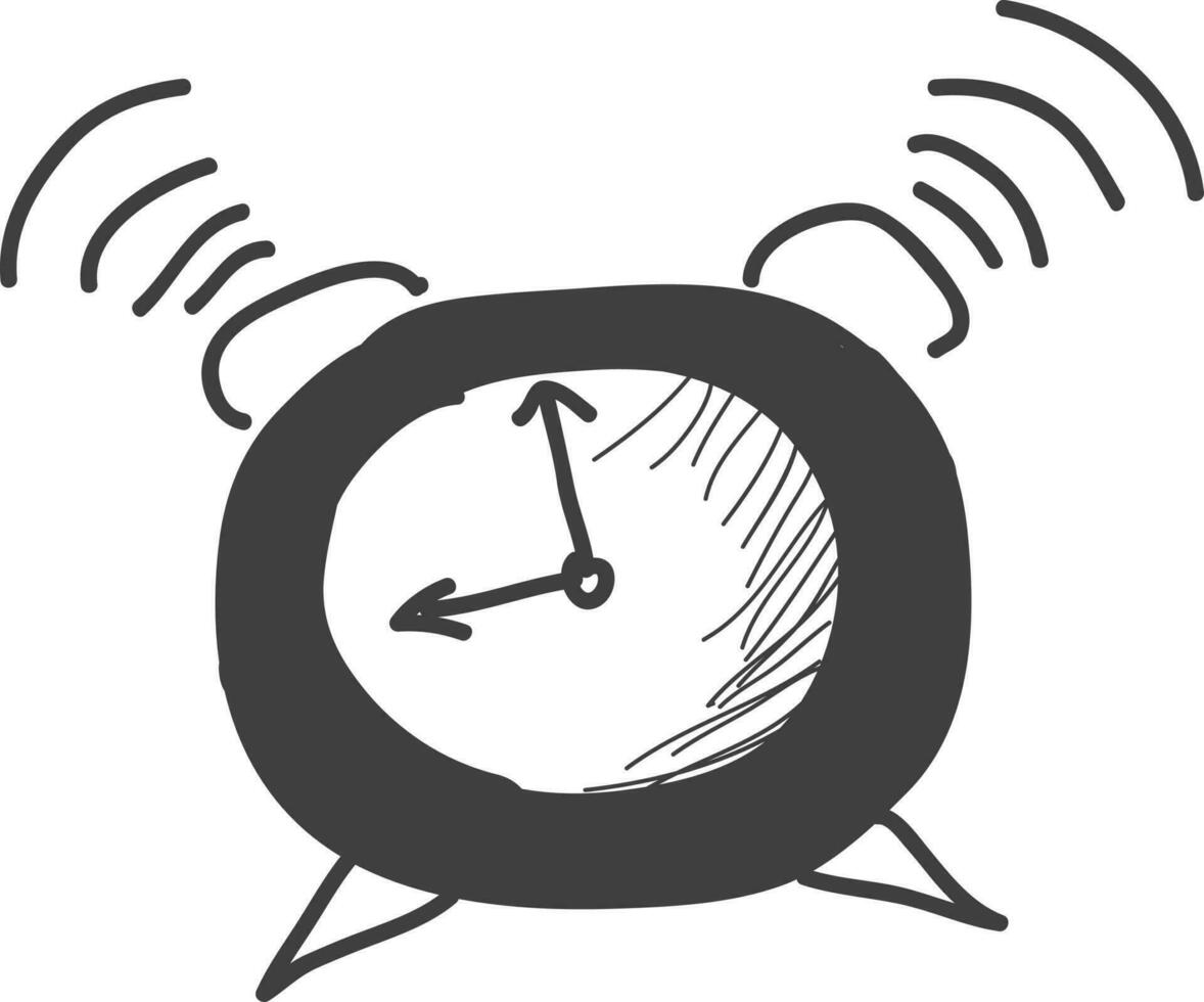 Illustration of a alarm clock. vector