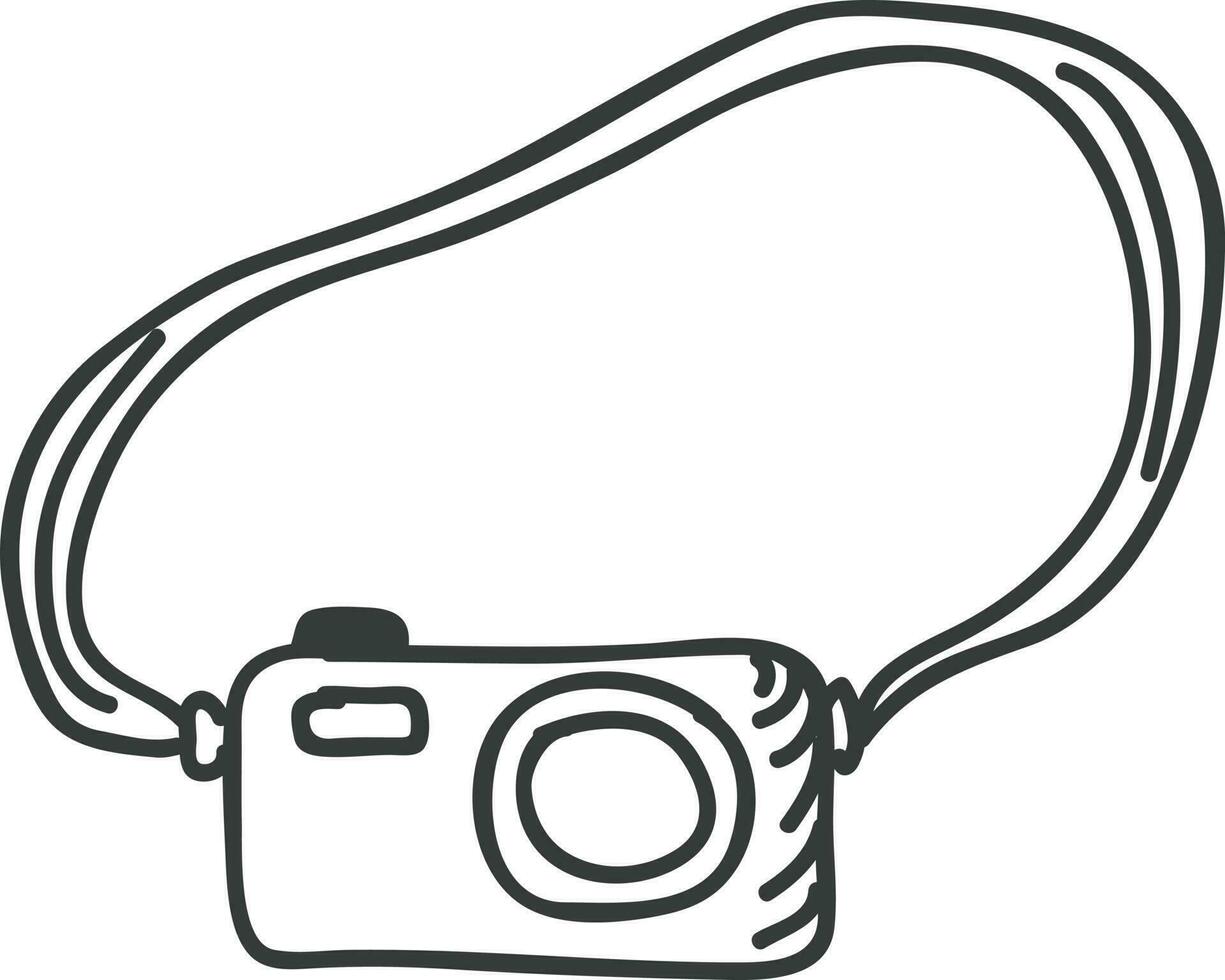 Black and white camera. vector