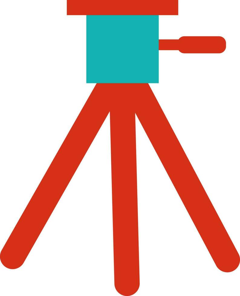 rojo y cielo azul icono de trípode para fotografía concepto. vector