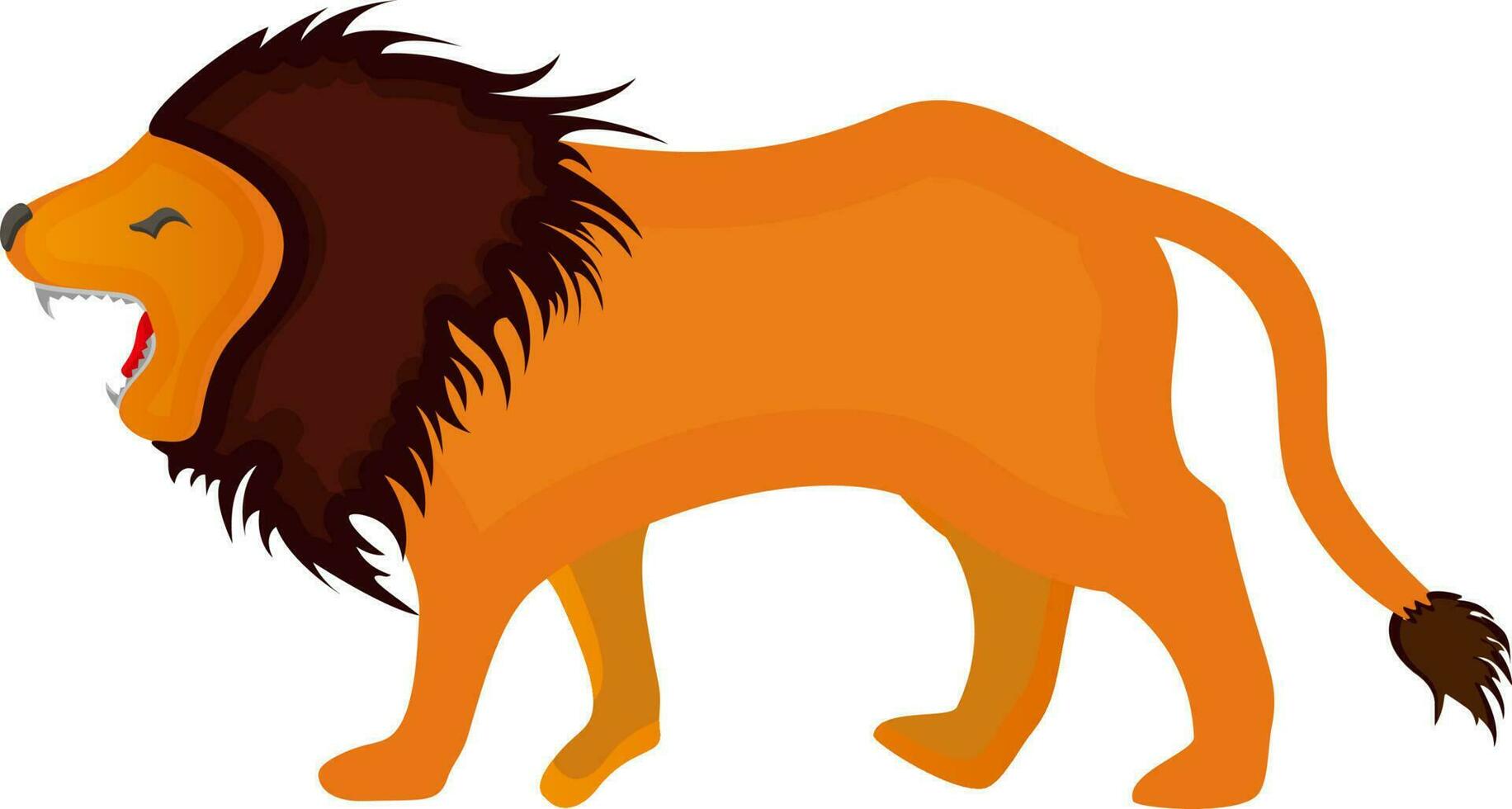 Animal character of lion. vector