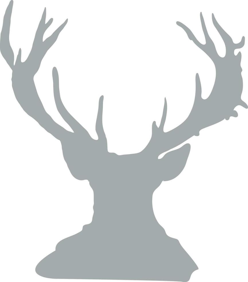 Flat illustration of reindeer horns. vector