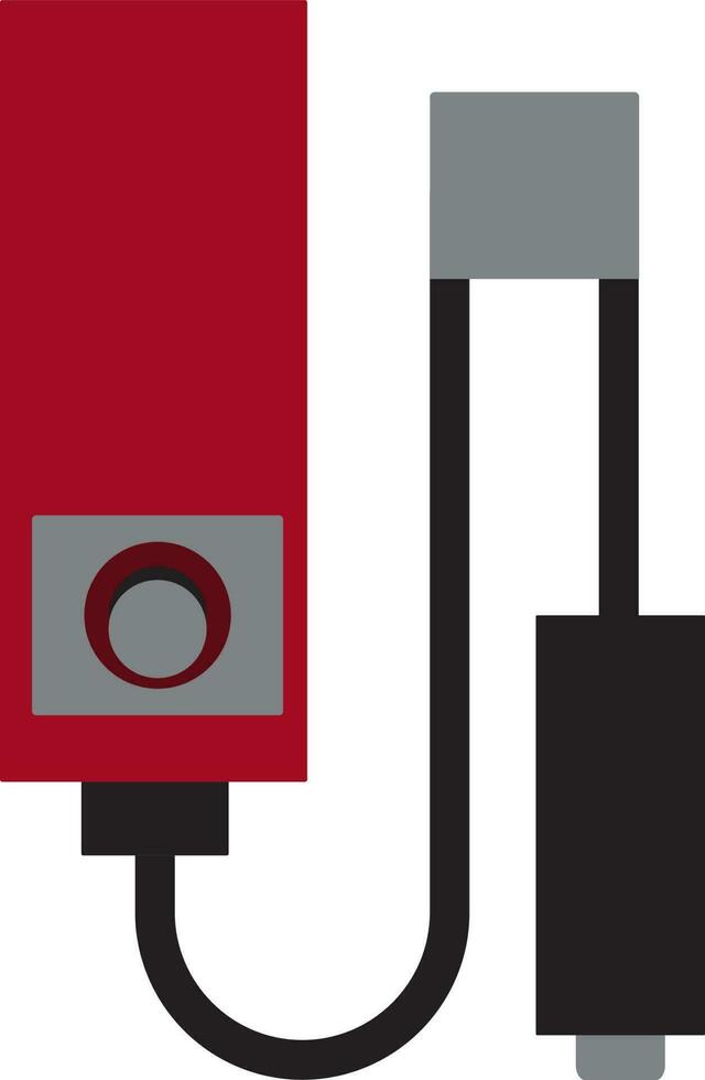 portátil acción cámara en rojo y negro color. vector
