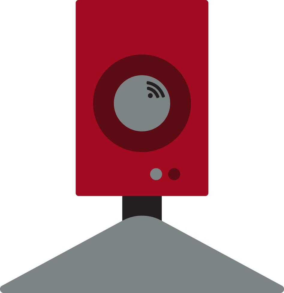 Red and grey camera. vector