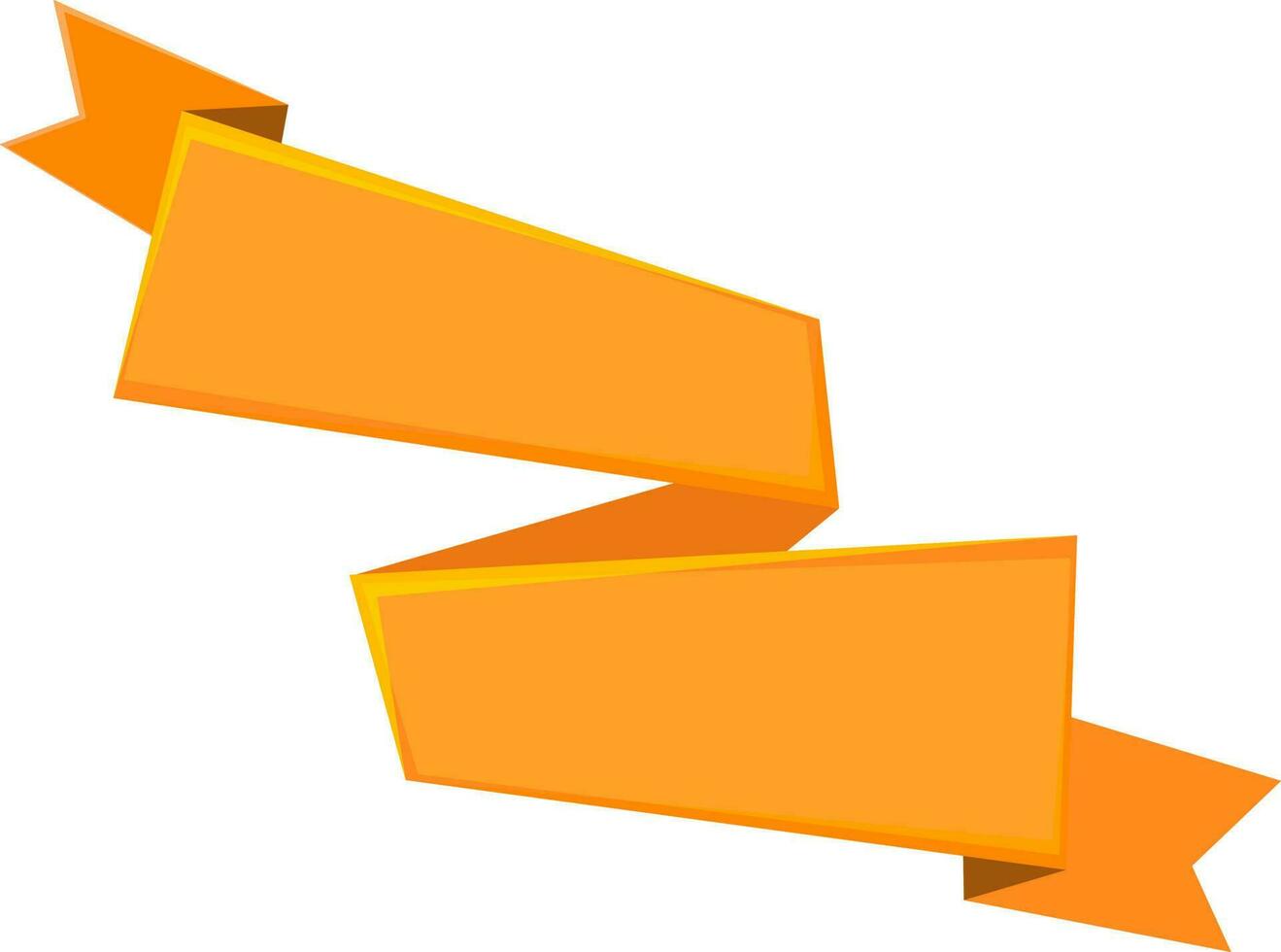 Illustration of yellow ribbon design. vector