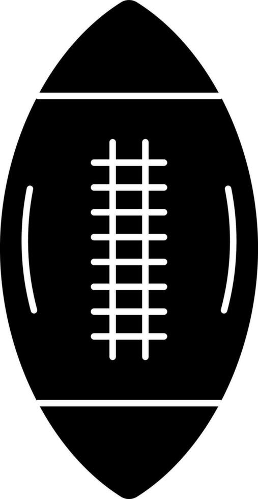 plano estilo rugby icono en negro y blanco color. vector