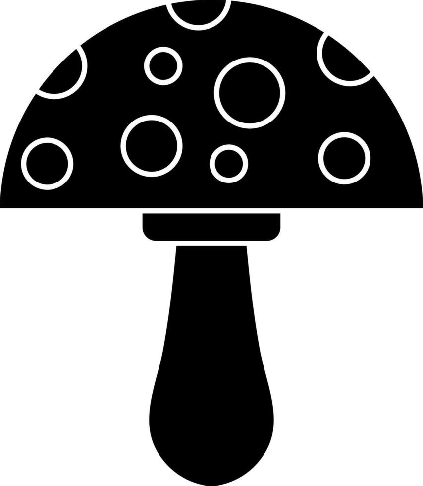 Vector sign or symbol of mushroom.