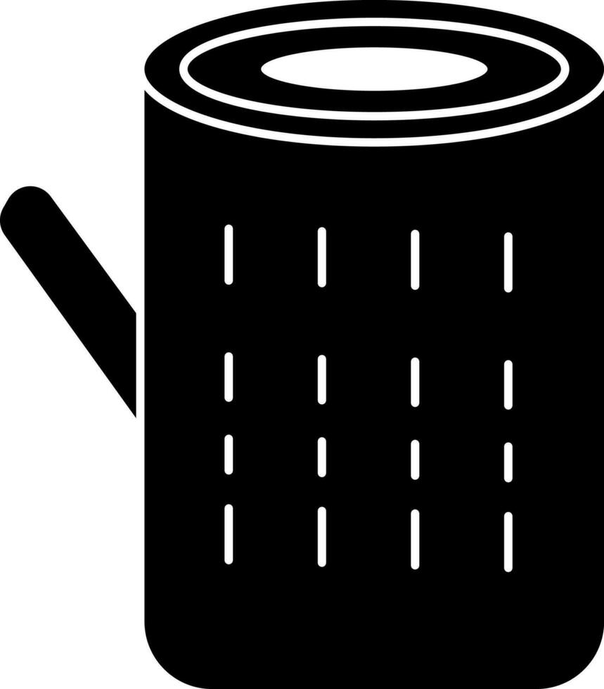 Glyph icon of lumber in Black and White color. vector