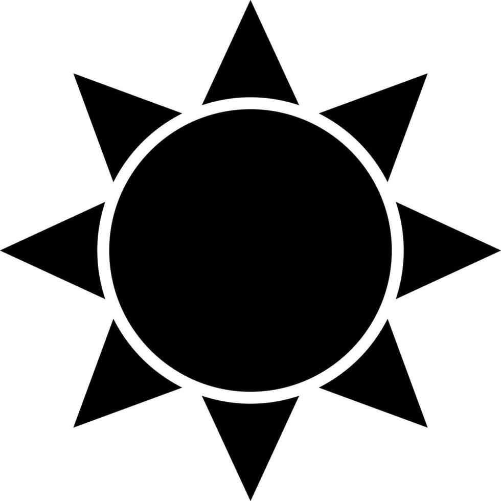 Illustration of sun icon. vector