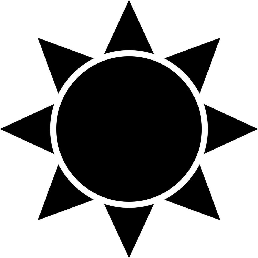 Illustration of sun icon. vector