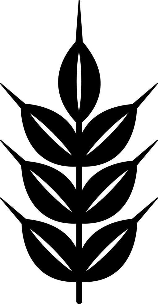 Wheat glyph icon or symbol. vector