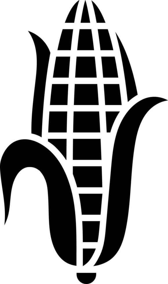 Corn glyph icon or symbol. vector