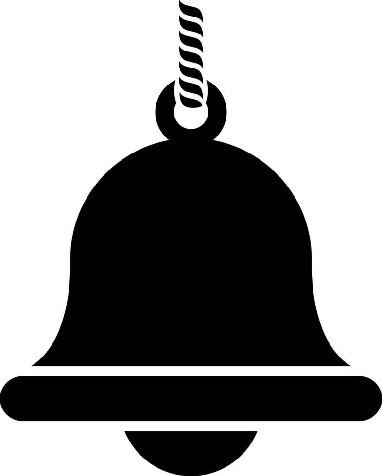 Bell icon in black color. vector