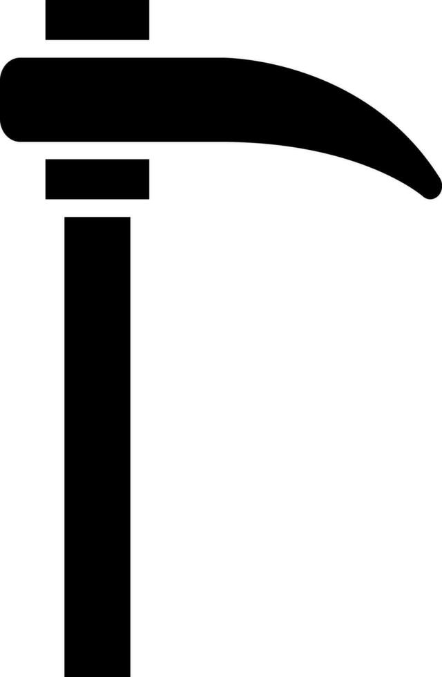 Pickaxe icon in black color. vector