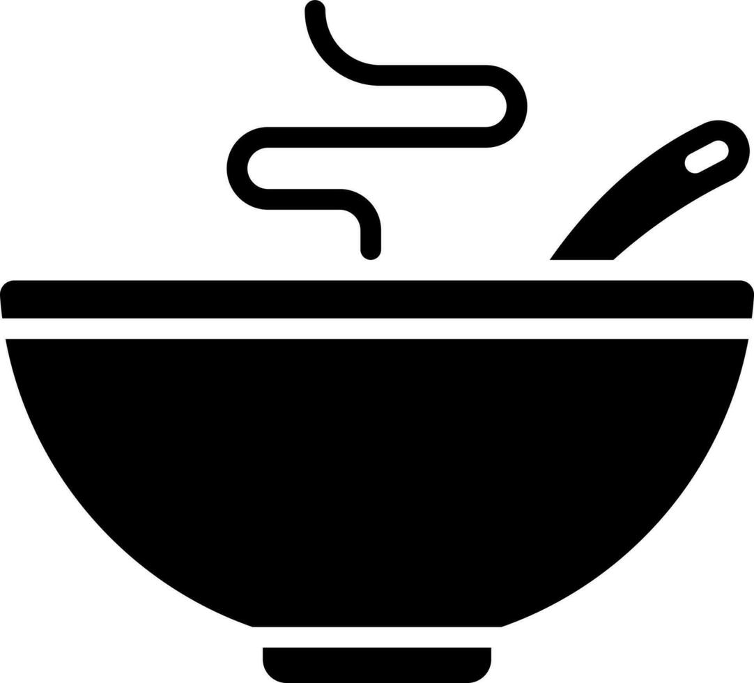 Noodle icon in Black and White color. vector
