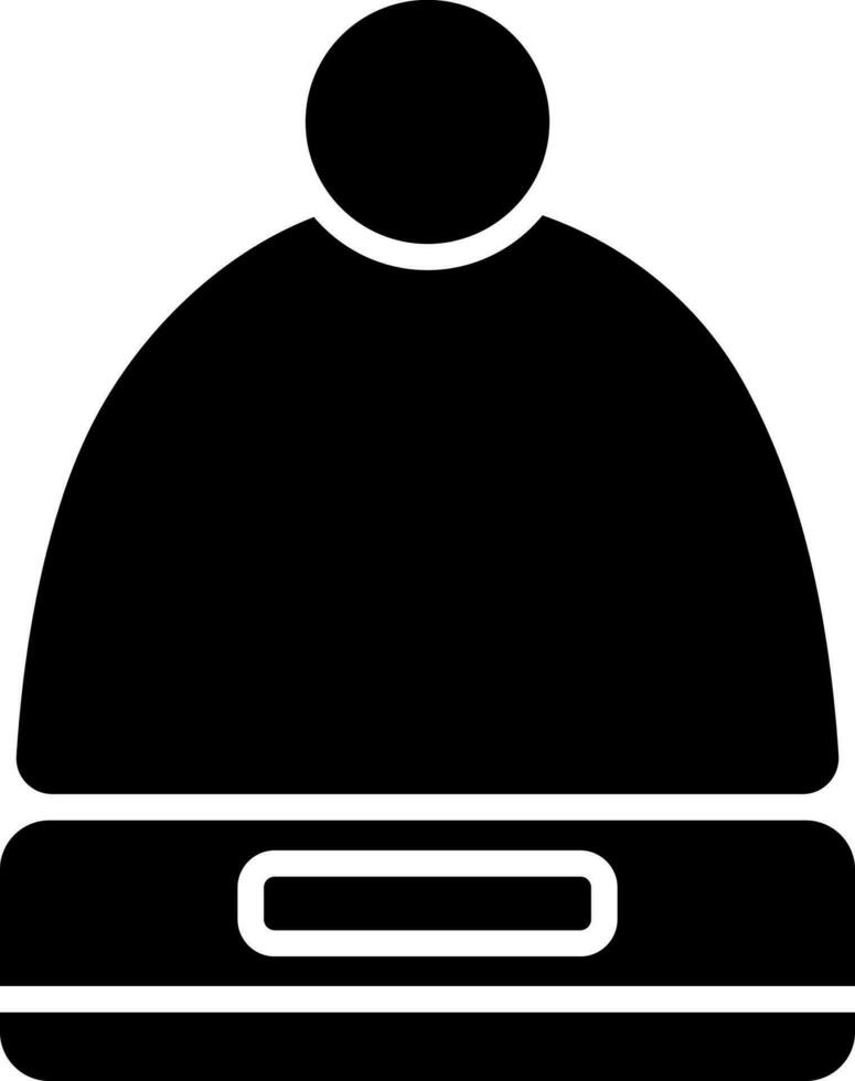 Beanie icon in Black and White color. vector