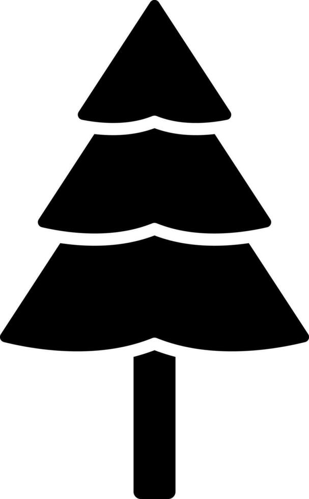 Navidad árbol glifo icono. vector