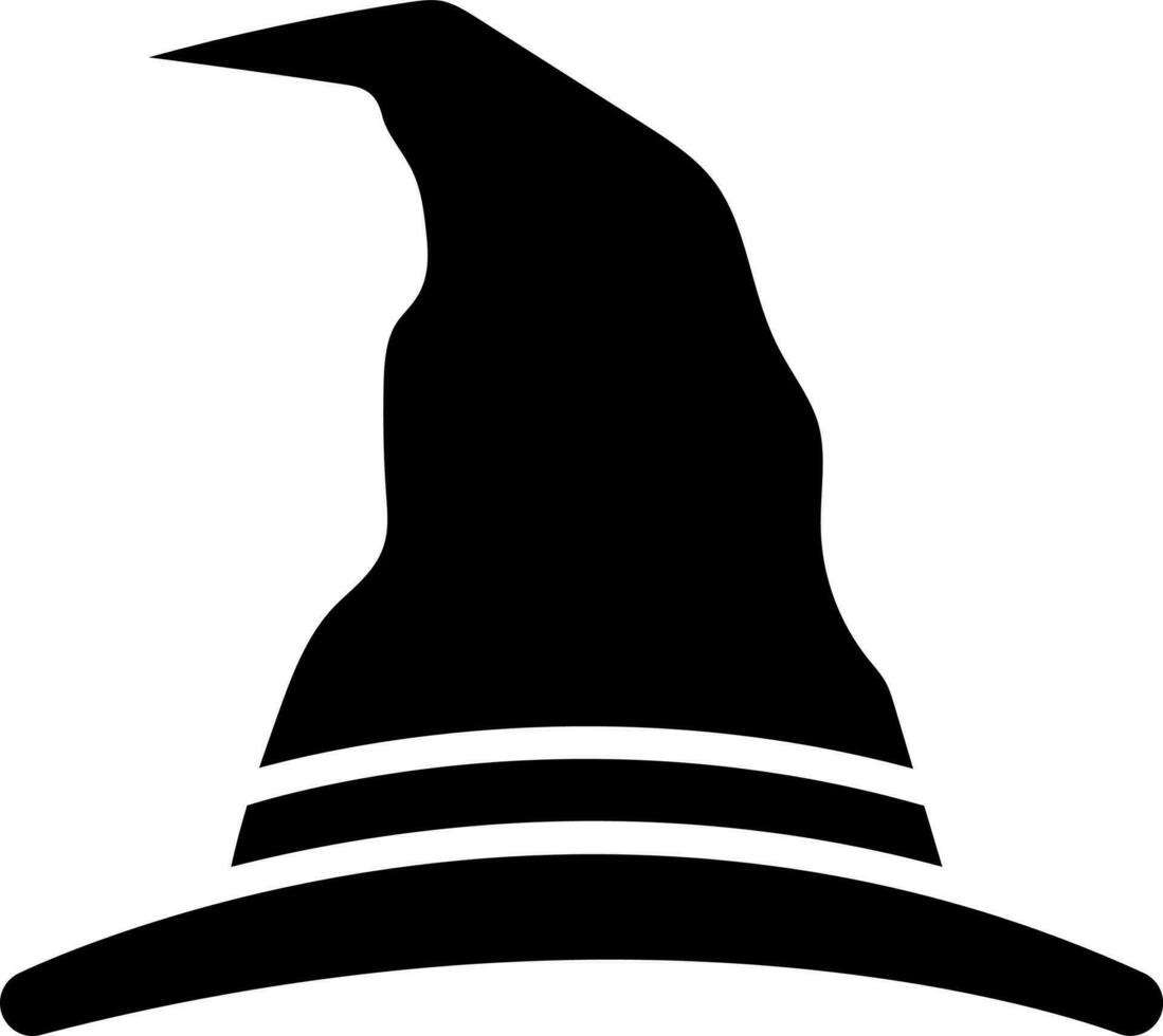 Witch hat icon in flat style. vector
