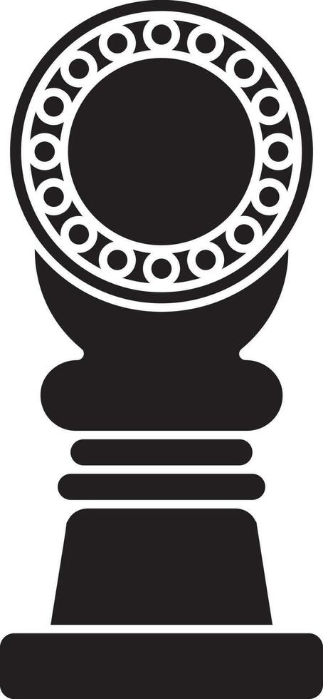 Black and White sport award in flat style. vector
