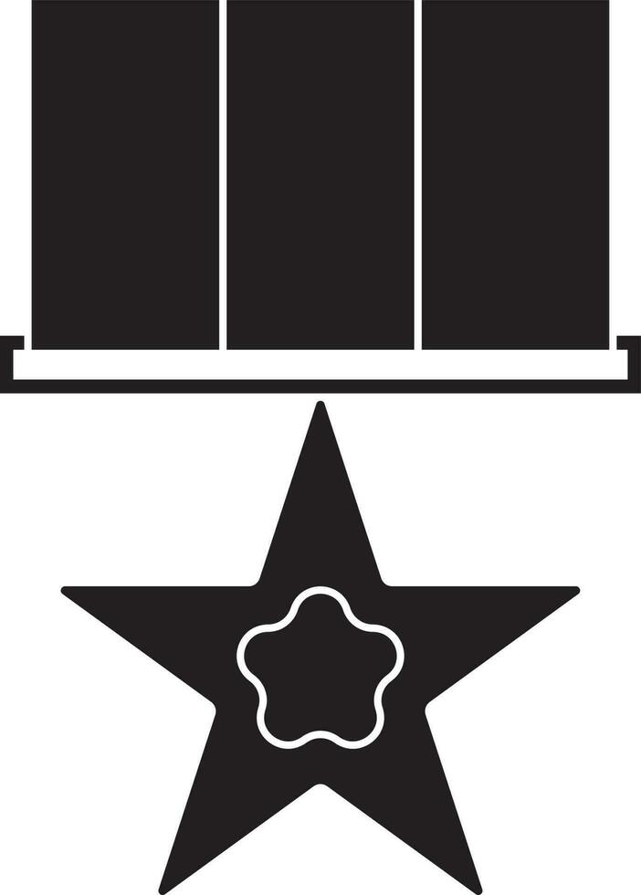 Black and White insignia in flat style. vector