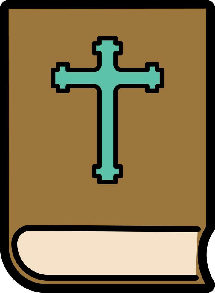 Illustration of closed Holy Bible. vector